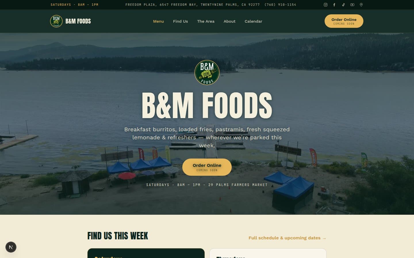 B&M Foods Home — desktop