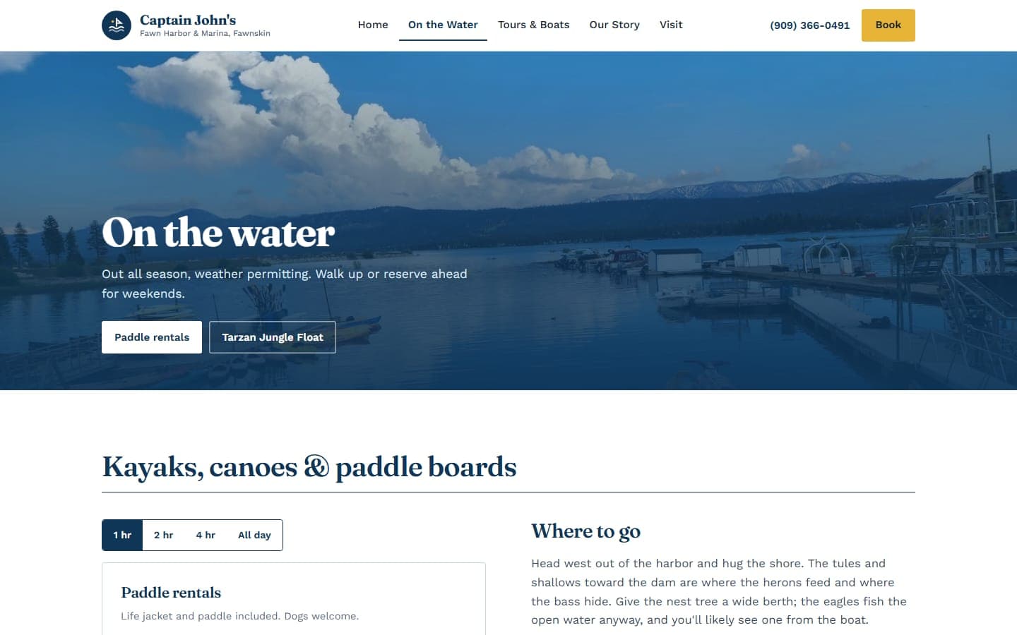 Captain John's Fawn Harbor & Marina On the Water — desktop