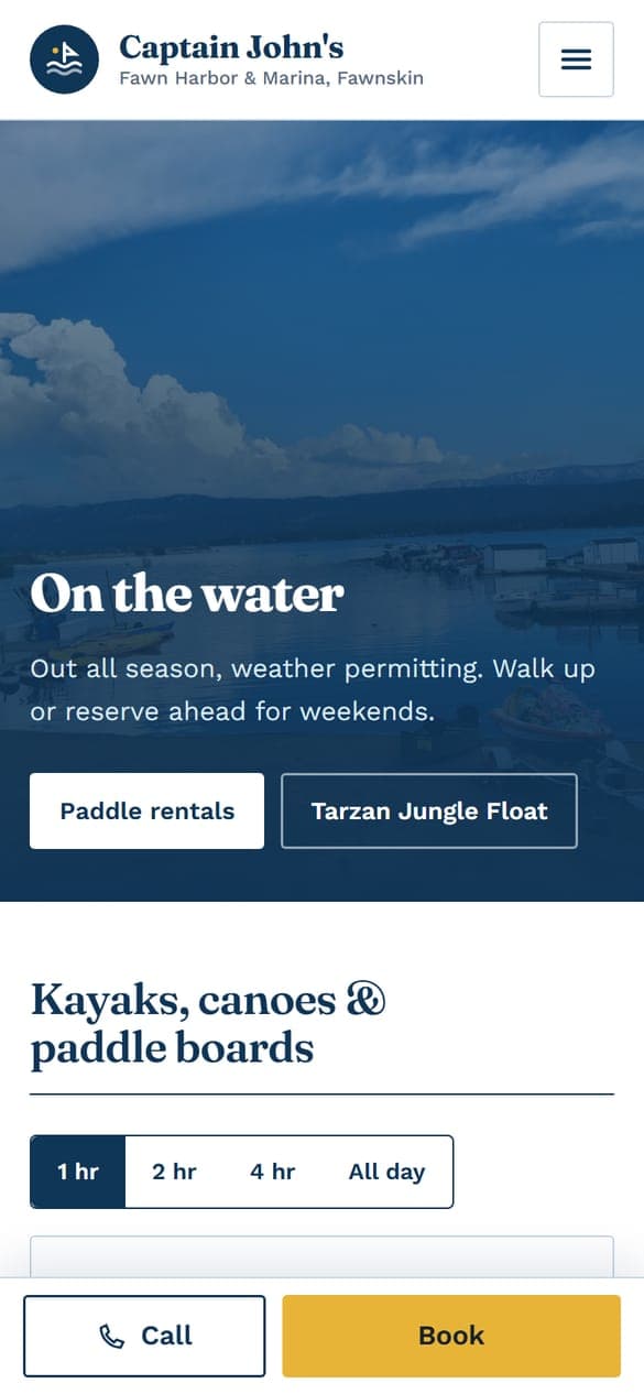 Captain John's Fawn Harbor & Marina On the Water — mobile
