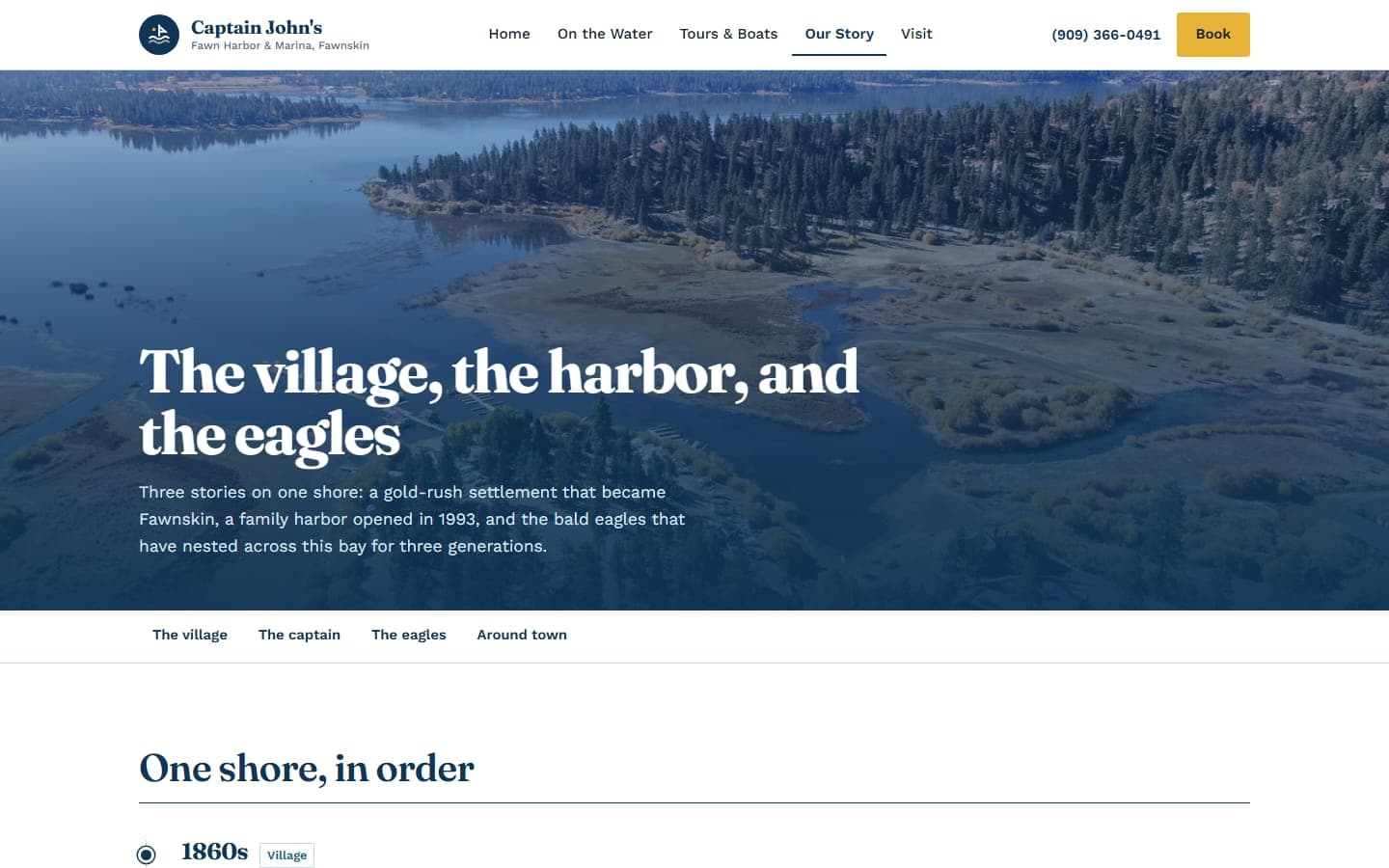 Captain John's Fawn Harbor & Marina Our Story — desktop