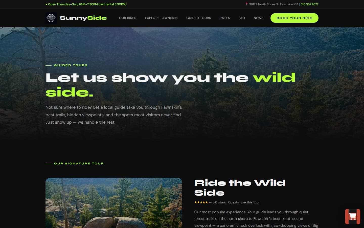 Sunnyside E-Bikes Guided Tours — desktop