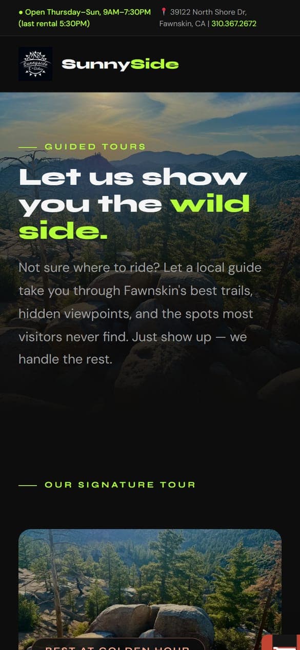 Sunnyside E-Bikes Guided Tours — mobile